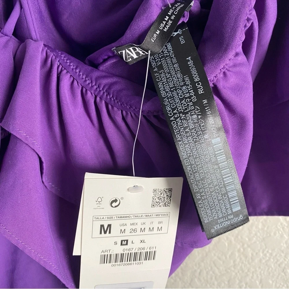 Zara Large Ruffle Swimsuit. NWT. Size Small